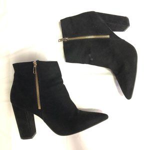 F21 BLACK SUEDE BOOTIES